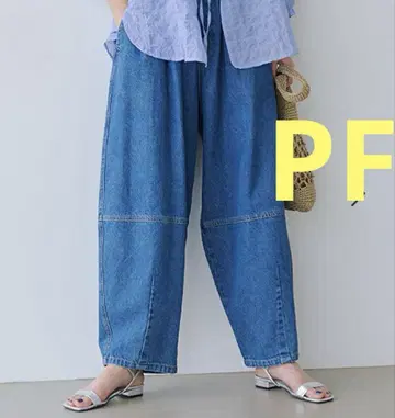 스튜디오 클립 배럴 데님 팬츠 블루 PF 푸치 프리
