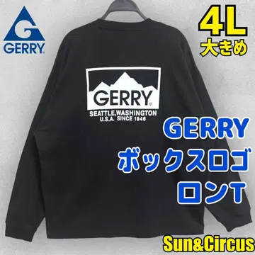 남성용 빅 사이즈 4L GERRY 마운틴 박스 로고 롱 T 긴팔 빅