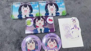 배드걸 유우타니 유우 POP UP 아크릴 블록 캔뱃지 스티커