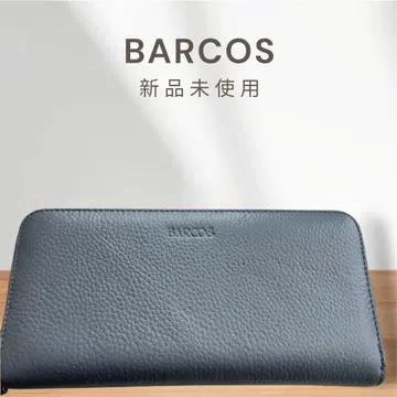 새상품 미사용 장지갑 BARCOS 블루 그레이 가죽 BARCOS