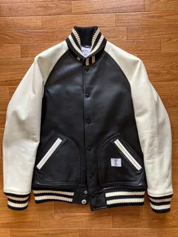 BEDWIN 베드윈 올 가죽 바시티 자켓