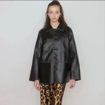 SeaRoomlynn VintageECO 가죽 셔츠 자켓 숏