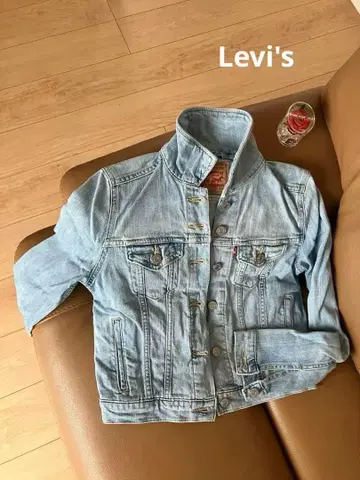 Levi's 라이트 블루 데님 자켓 여성용 XS