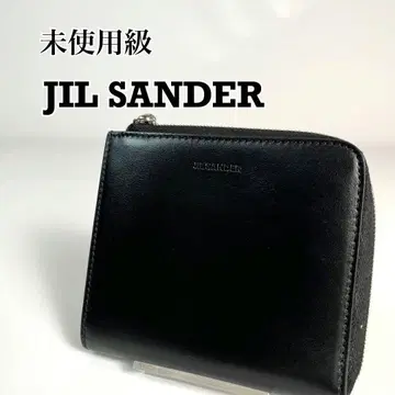 미사용급 JIL SANDER 가죽 신용카드 퍼스 L자 지퍼