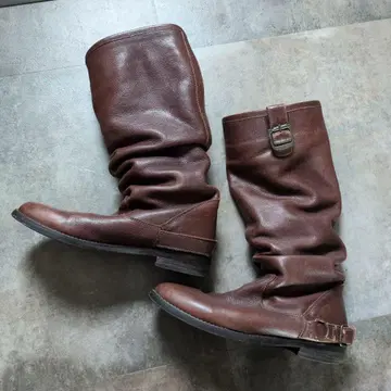 브라운 롱 부츠 버클 포함 방글라데시 제