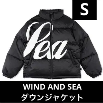 WIND AND SEA 다운 자켓 올 패턴 BLACK S 사이즈