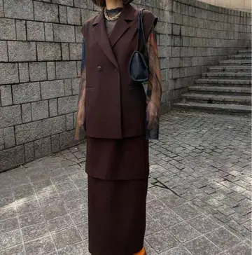 아메리 빈티지 AMERI VINTAGE 스커트 브라운