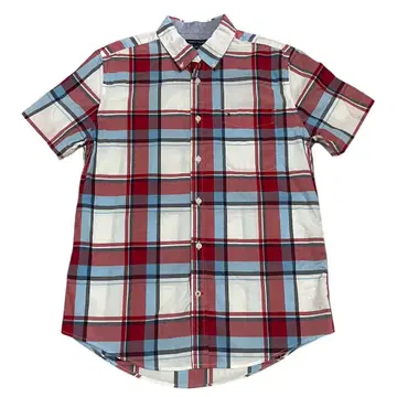 Tommy Hilfiger 반팔 셔츠 S/P 체크 무늬