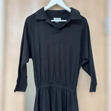 Village Designs 블랙 셔츠 원피스 S