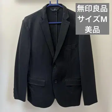 무인양품 블랙 테일러드 자켓 투버튼