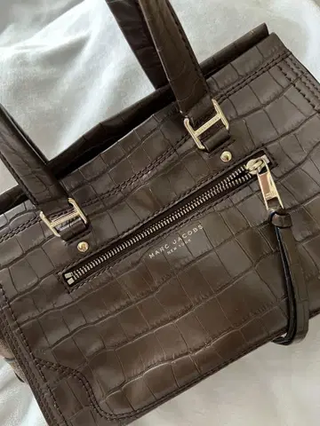 MARC JACOBS 브라운 가죽 핸드백