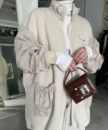 Ameri FLEECE BONDING ZIP BLOUSON 프리 사이즈