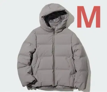 유니클로 심리스 다운 파카 그레이 M