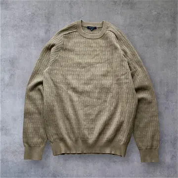 어반 리서치 긴팔 니트 남성용 블록 패턴 브라운 38 M 사이즈