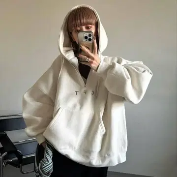 cft. 로고 맨투맨 후디 화이트