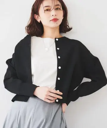 [ UNTITLED ] 스폰디쉬 가디건 블랙 02