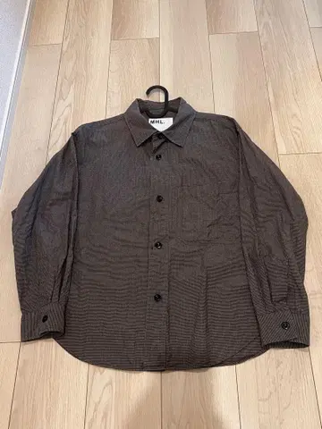 MHL. 체크 무늬 셔츠 S 사이즈 다크 브라운