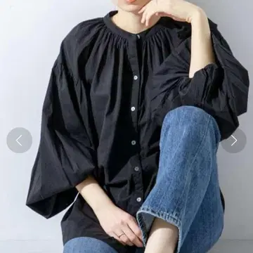 어반 리서치 서니 라벨 에어리 코튼 보일 개더 블라우스
