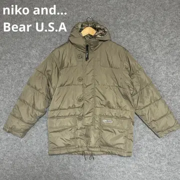 niko and - Bear U.S.A 후드 부착 다운 자켓