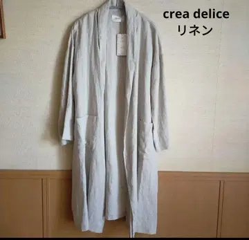 미사용 새상품 택 포함 crea delice 아우터 오가닉 린넨