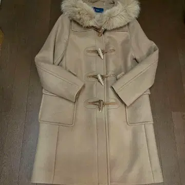 SHIPS 베이지 더플 코트 퍼 포함