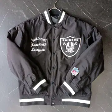 [ NFL ] 레이더스 x GU 바시티 자켓 와펜 자수 M