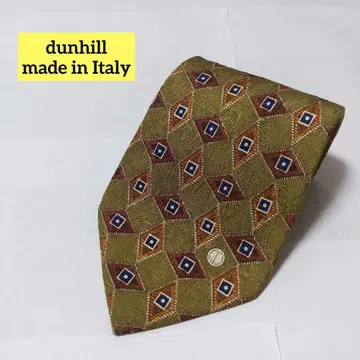 dunhill 기하학 패턴 실크 넥타이 이탈리아제