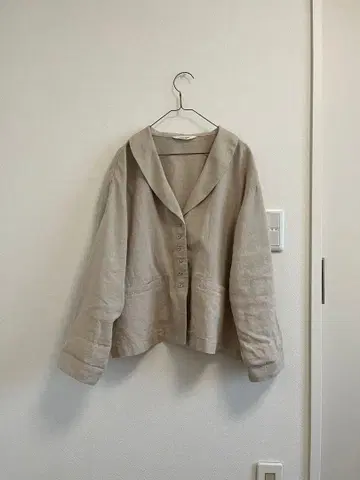 Samansamos2 Cross x Linen 숄카라 자켓 아이보리