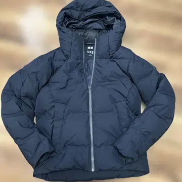 UNIQLO 후드 부착 다운 자켓 S 네이비