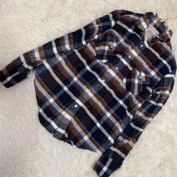 45rpm& 플란넬 셔츠 네이비 3 캐주얼 돌려입기 겉옷