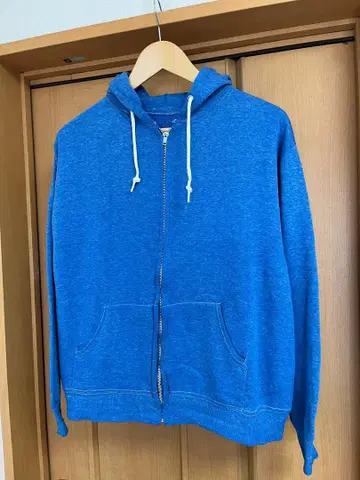 80s 풀 집업 후드티 블루 계열 빈티지 맨투맨