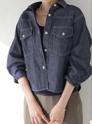 [ JOURNAL STANDARD ] 여성용 숏 데님 셔츠