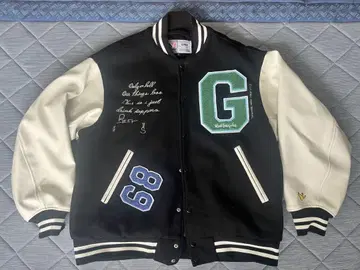 Mark Gonzales 바시티 자켓 68 블랙/크림