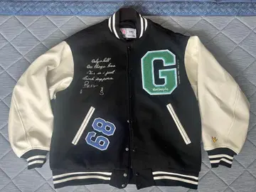 Mark Gonzales 바시티 자켓 68 블랙/크림