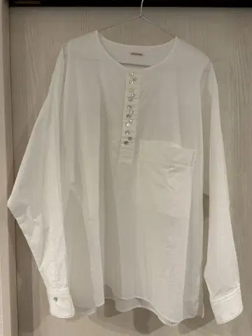 W.B.SMITH -Cambric Henry Neck Shirt-