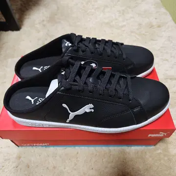 PUMA 블랙 슬립온 SOFTFOAM+