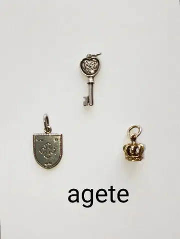 agete 실버 참 3개 세트