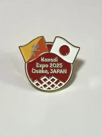 오사카 간사이 만박 EXPO 2025 부탄관 핀 배지