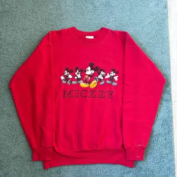 90s Disney 미키 맨투맨 vintage Y2K usa 짧은 기장