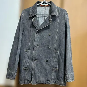 더블 브레스트 데님 자켓 M 사이즈
