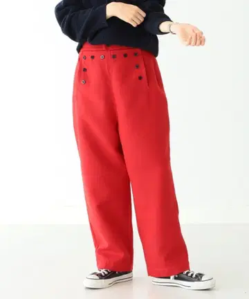 BEAMS BOY 레드 세일러 팬츠 멜톤 빔즈