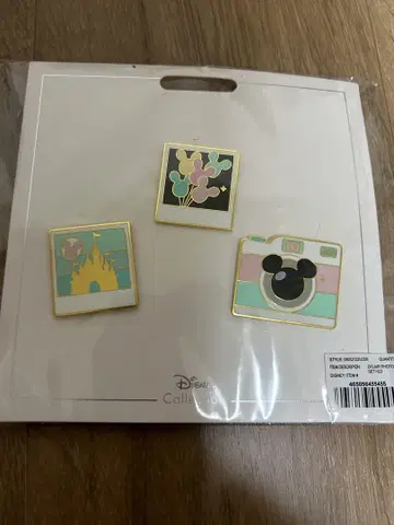 디즈니 해외 미국 미키 벌룬 폴라로이드 사진 카메라 핑배지