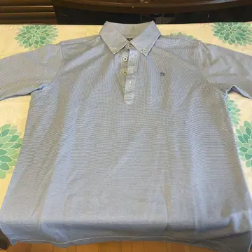 Munsingwear 스카이블루 체크 피케 셔츠 M