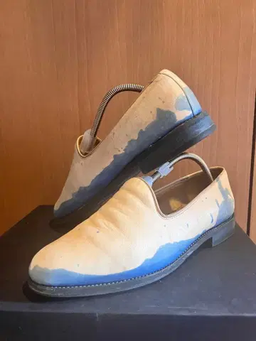 페인트 로퍼 가죽 비브람 밑창 vibram
