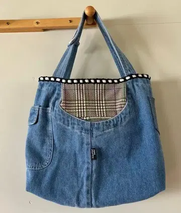 데님 토트백