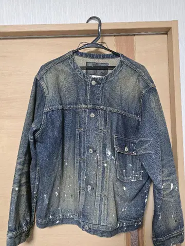 Calee 1st type 노카라 데님 자켓