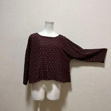 기모노 리메이크 (풀오버) 면 기모노 보르도