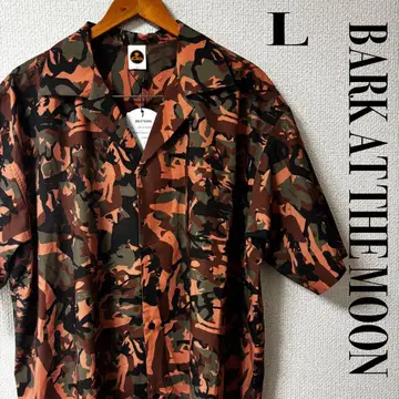 새상품 BARK AT THE MOON 반팔 오픈 카라 셔츠 남성용