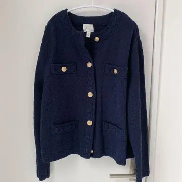 완판템 H&M 노카라 자켓 L 네이비
