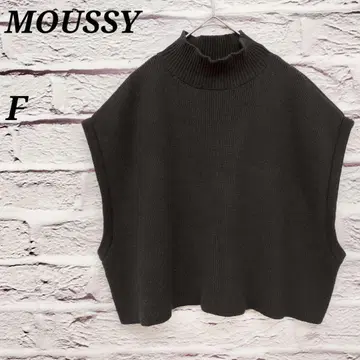 i83/마우지 [ F ] 하이넥 크롭 베스트 프렌치 슬리브 블랙